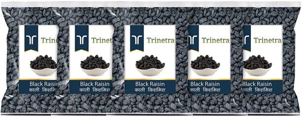 Trinetra Kali Kishmish (Black Raisins) 100gm Each (Pack of 5) 500g Raisins