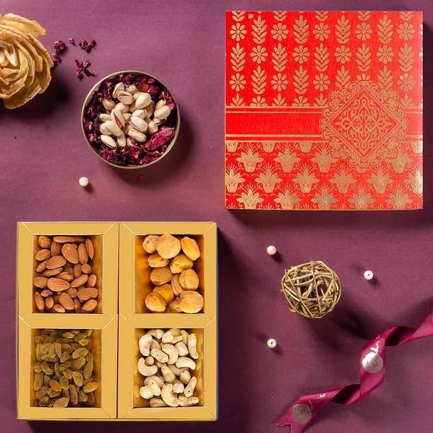 crispcraze Dry Fruit gift hamper box ,Almonds, Cashews, Pistachios, Raisins(200 g*4) Almonds, Cashews, Pistachios, Raisins