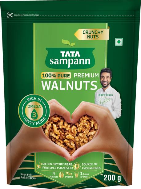 Tata Sampann Premium Kernels,Handpicked ,Resealable Pack, Walnuts