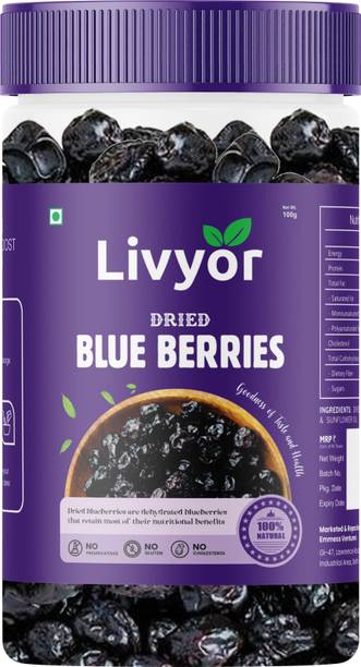 LIVYOR Dried Blueberry | Blueberries Dry Fruits Blueberry