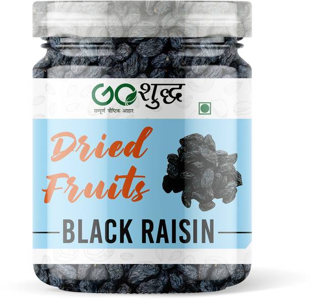 Goshudh Premium Quality Black Raisin (Kali Kishmish) 250Gm (Pack of 1) Unbreakable Jar Raisins