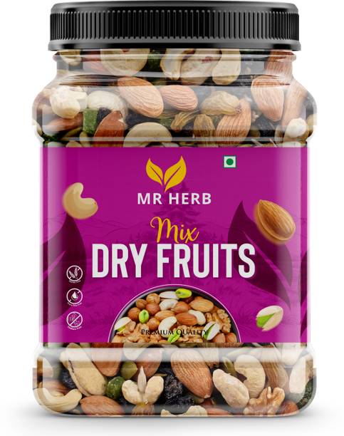 MRHERB Mix Dry Fruit | Panchmeva | 250GM | JAR | Almonds, Cashews, Apricots, Raisins, Pistachios, Dry Dates, Kiwi