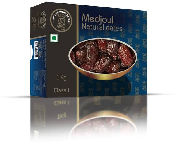 King Solomon Medjoul/Medjool Dates Junior 1kg | Khajur/Khajoor | Non-GMO | All Natural| Dates