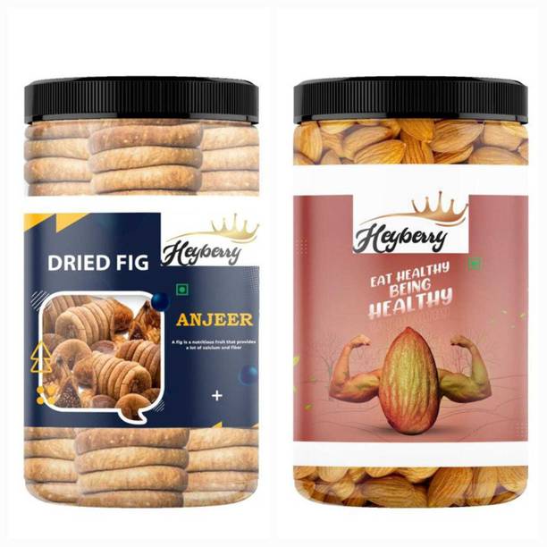 Heyberry Premium Dry Fruits Combo Pack 500g Figs, Almonds