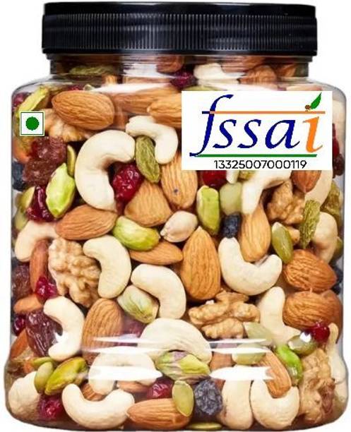 6TFLYs Mix dryfruits 1kg Kaju , badam, Kishmish Cashews, Raisins, Amla, Dry Dates, Cherries, Apricots