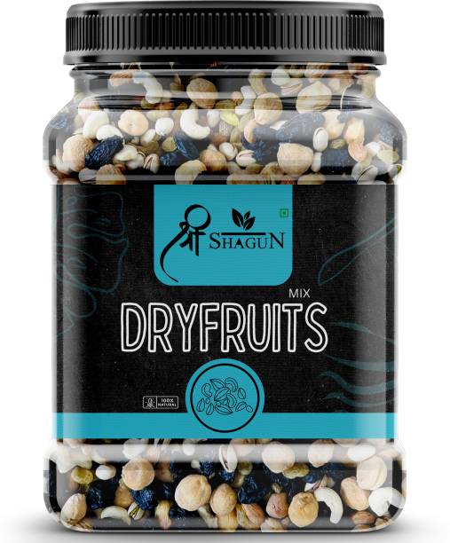 Shagun Premium Mix Dry Fruits-1kg [Almonds, Cashew, Kishmish, Apricot, Black Raisins]