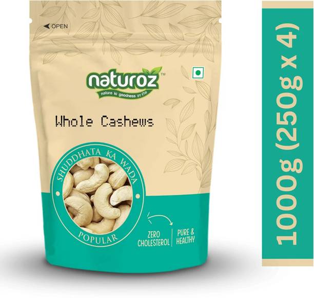 Naturoz Popular Whole (Pack Of 4) Cashews