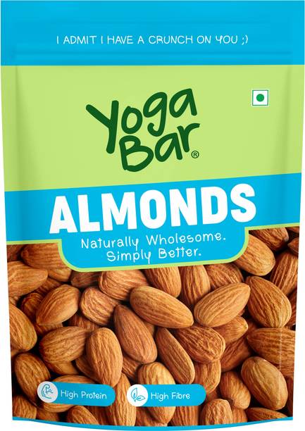 Yogabar Premium California Almonds | 100% Natural Crunchy Badam Giri Almonds