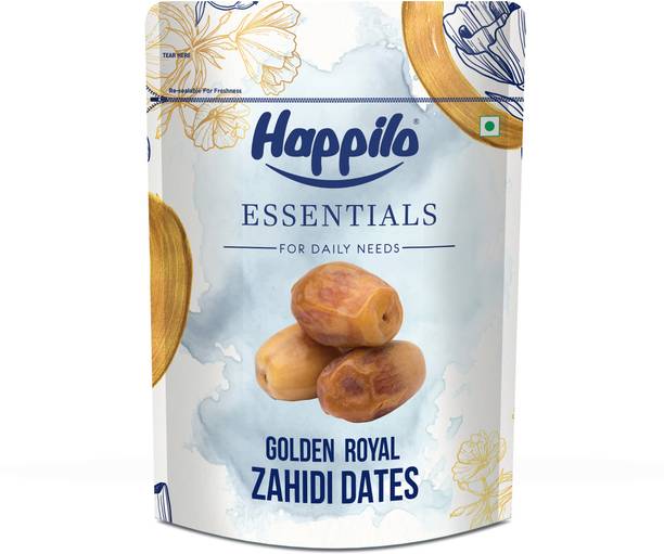 Happilo Essential Golden Royal Zahidi Dates, Rich in Nutrients, Vitamins, Minerals Dates