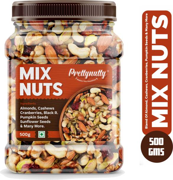 Prettynutty Healthy Nutmix | Mixed Dryfruits | Source of Vitamin and Minerals