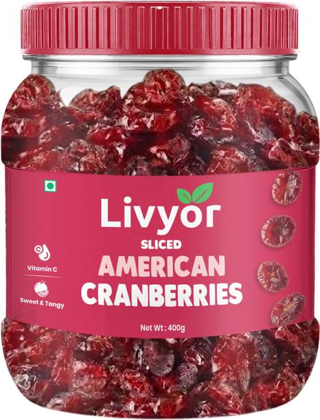 LIVYOR Premium Sliced Cranberries | Natural Dried Cranberries