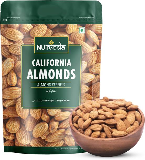 nutveda California Almonds (Source of Vitamins & Fibre) Badam Giri | Almonds