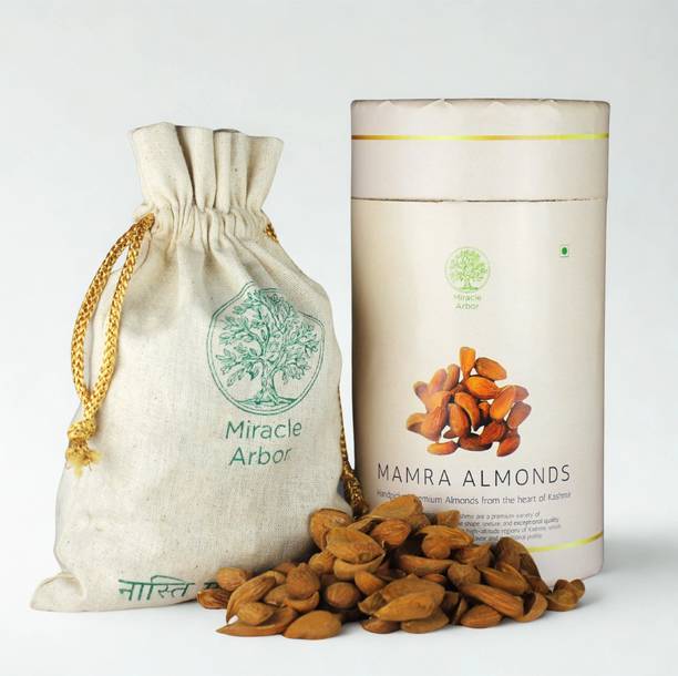Miracle Arbor Organic Kashmiri Mamra Almonds – Handpicked, Sun‑Dried – 350 g Almonds
