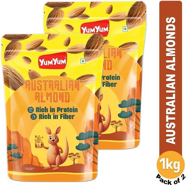 YUM YUM Australian Almond 1kg, Australian Badam, Dry Fruits - Almonds