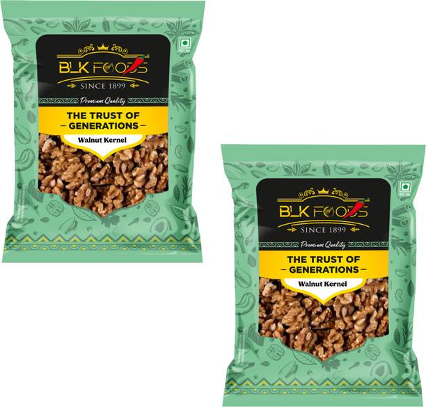 BLK FOODS Select Walnut Kernels (Kashmiri Light Halves) 400g (2 X 200g) Walnuts