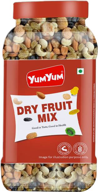 YUM YUM Premium Mixed Dry fruits Almonds, Cashews, Raisins, Kiwi, Apricots, Dates