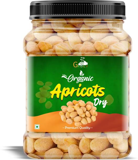 Groly Organic Dried Apricot | Seedless, Naturally Sourced, Rich in Vitamins, Juicy Apricots
