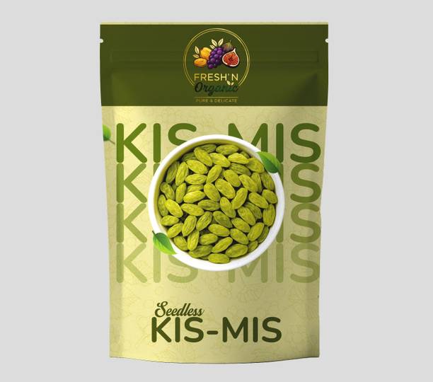 Fresh N Organic Premium Green Raisins l KISMIS Raisins