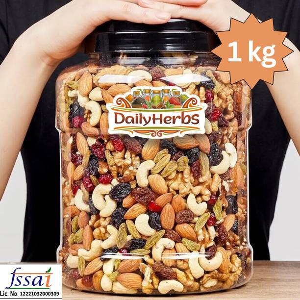DAILYHERBS Premium Mewa Mix | Almonds, Cashews, Raisins, Apricots, Dates, Assorted Seeds & Nuts