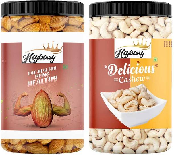 Heyberry Premium Dry Fruits Combo Pack 500g Almonds, Cashews