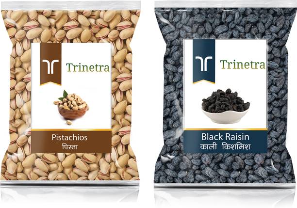 Trinetra Pista 100g and Kali Kishmish 100g Combo Pack 200g