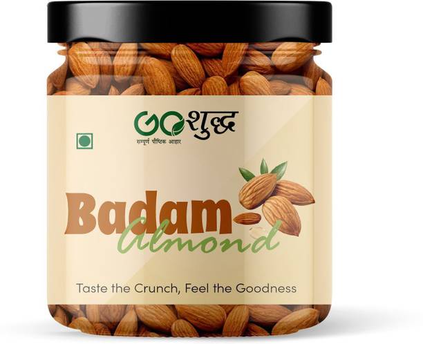Goshudh Premium Quality Almond (Badam) -250 Gm (Pack of 1) Unbreakable Jar Dry Fruit Almonds