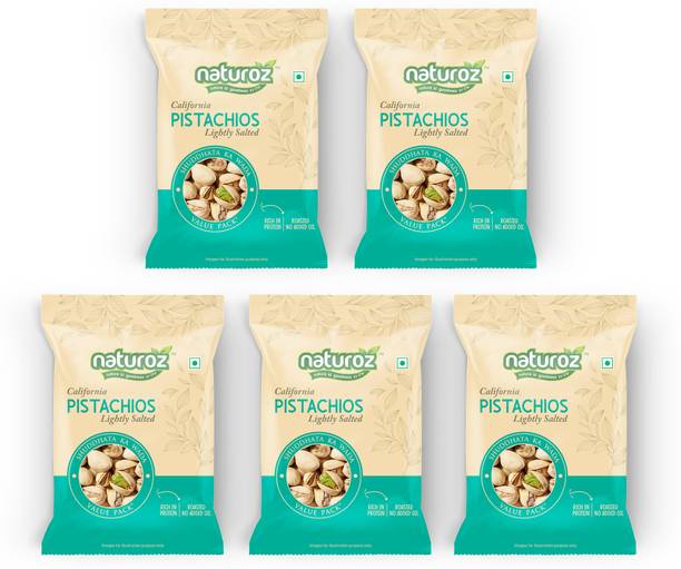 Naturoz Roasted California Pistachios Lightly Salted | Rich in Protein 425g Pistachios