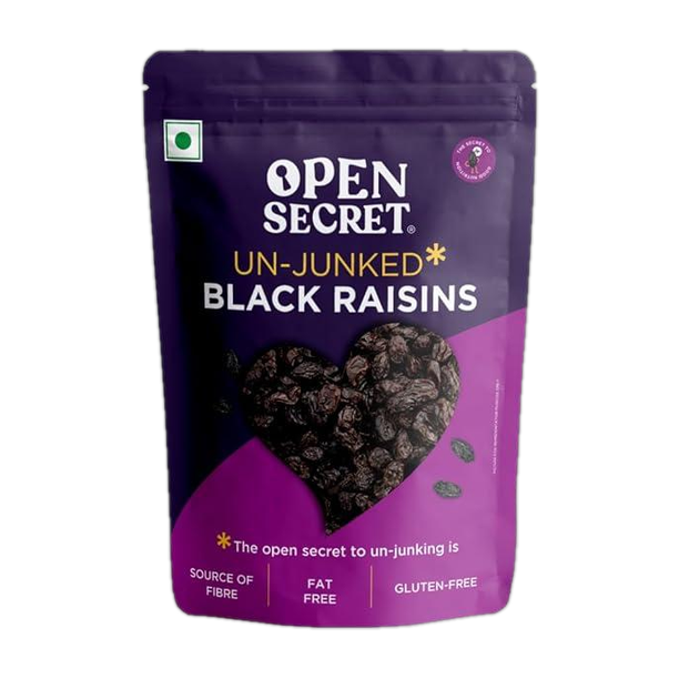 OPEN SECRET Premium Seedless Black Raisin (Kishmish) Daily Nutrition Dry Fruit Raisins