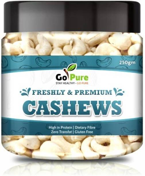 Gopure Premium Whole Cashew Large Size Whole Cashews -250gm Cashews