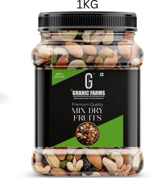 GRANIC FARMS Premium Mix Dry Fruits | Mixed Dry Fruits| Almonds, Cashews, Raisins, Apricots, Kiwi, Dates, Walnuts, Pistachios