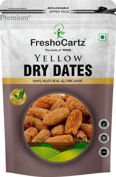 FreshoCartz Yellow Dry Dates | Peela Sukha Khajoor | Dry Chuhara | Pili Kharak | Chuara | Dry Dates