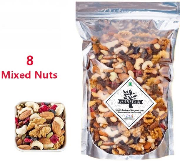 HARIYAM 100% Natural Premium Mix Dry Fruits |Healthy Nutmixed| [500GM JAR] Almonds, Cashews, Raisins, Pistachios, Walnuts, Kernels, Apricots, Assorted Fruits & Nuts