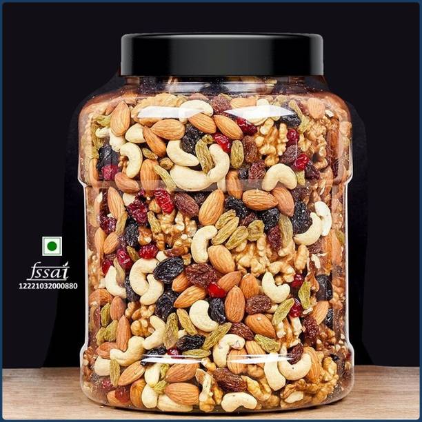 Nature Aahar Mix Dry Fruit | Panchmeva | | JAR | Almonds, Cashews, Raisins, Dry Dates, Pistachios, Figs, Assorted Fruits & Nuts, Black Currant