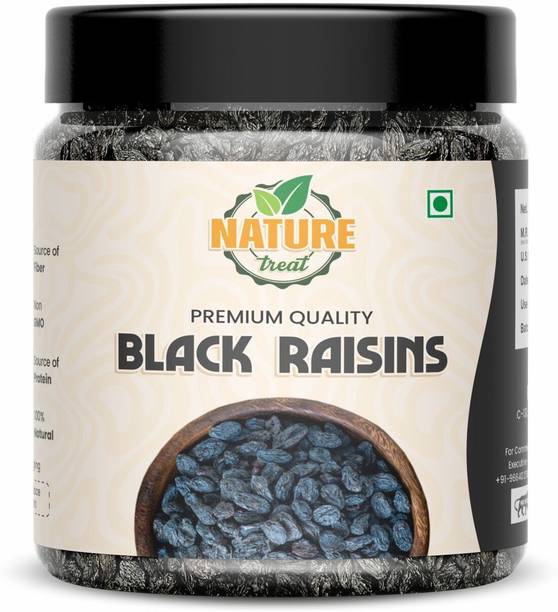 NATURE treat Premium Black Raisins | Natural Seedless Kali Kishmish Raisins