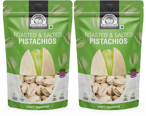 WONDERLAND Foods(Device) Roasted & Salted Premium Quality Jumbo Size Pistachios