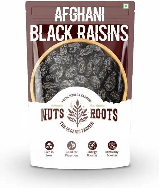 Nuts&Roots Premium Black Raisins Kishmish 100% Fresh Pure Seedless Kismis Raisins Munakka. Raisins