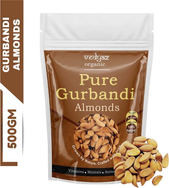 Vedyaz Organic Pure Afghan Gurbandi Badam/Choti Giri -Raw Almonds