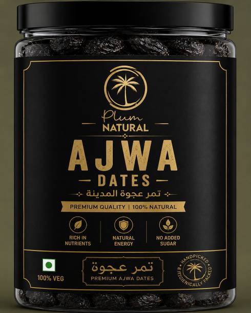 Plum Natural Premium Ajwa Dates Saudi | Khajur | Ajwa Khajoor Soft Dry Fruit Ramzan Dates