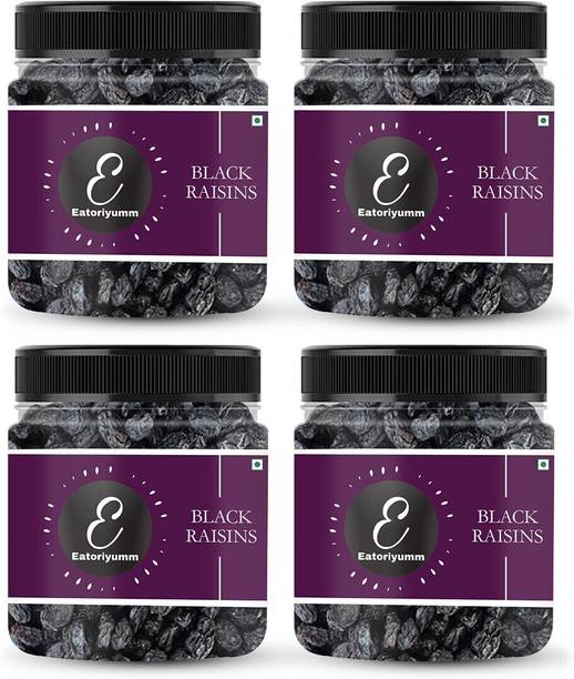 Eatoriyumm Black Raisins |Seedless Dry Grapes | Kali Kishmish Raisins
