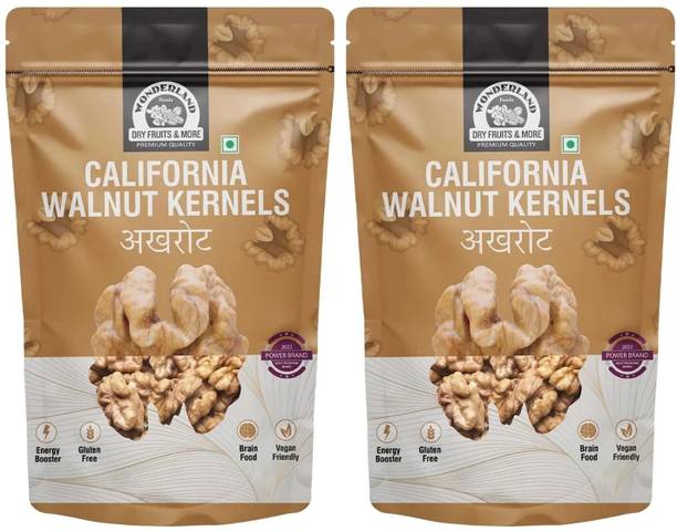 WONDERLAND Foods California Walnut Kernels (Akhrot Giri) Pouch 1Kg Walnuts