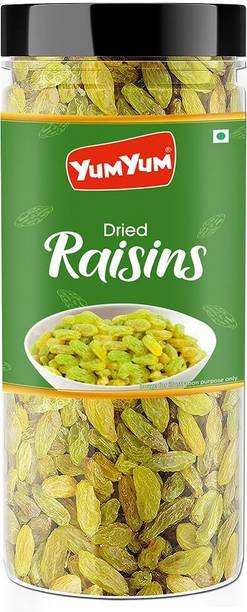 YUM YUM 100% Natural Premium Seedless Green Raisins (Kishmish) 150g Jar - Raisins