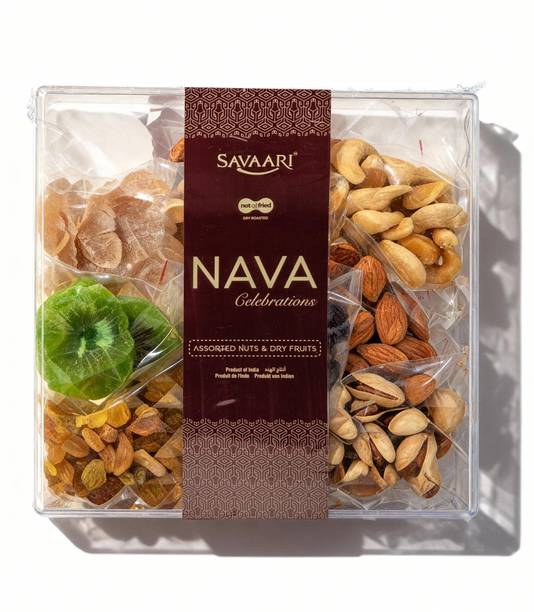 SAVAARI Nava Dry Fruits Gift Box 400 Grams | Christmas, Diwali Festival Celebration Box