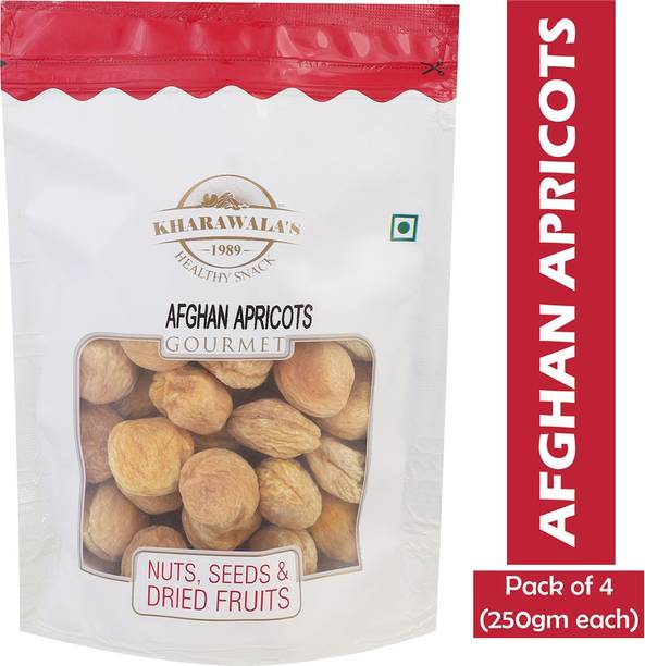 KHARAWALA'S Afghan Apricots Pack of 4 (250 gms each) Apricots