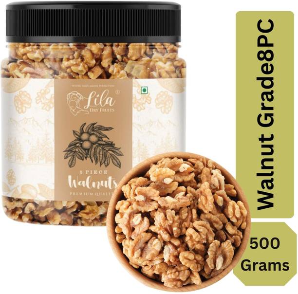 lila dry fruits Walnut 8 Pc 500 GMS JAR Walnuts