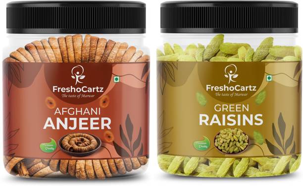 FreshoCartz Dry Fruit Combo | Raisins & Figs Combo | Anjeer & Kishmish Combo Figs, Raisins