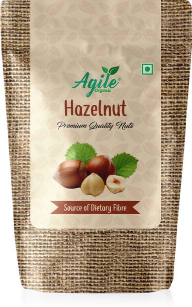 Agile Organic Turkish 50g , Raw & Dehulled| Jumbo Hazel Nut Kernels | Trial Pack Hazelnuts