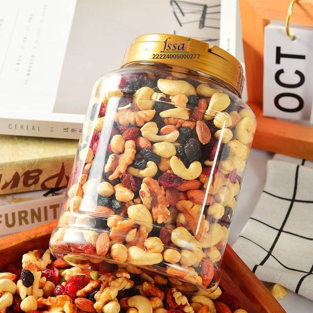 HARIYAM 100% Natural Premium Mix Dry Fruits |Healthy Nutmixed| [ 500GM JAR ] Almonds, Cashews, Raisins, Pistachios, Walnuts, Dates, Apricots, Figs, Assorted Fruits & Nuts