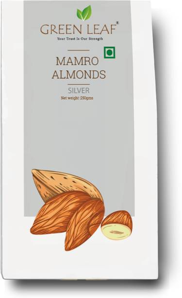 GREENLEAF Green Leaf Premium SILVER ALMONDS (250g) – Rich source vitamin and 100% Natural Almonds