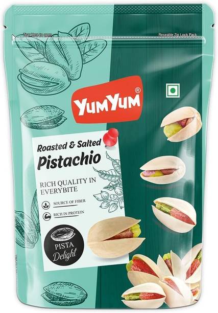 यम यम रोस्टेड एंड सॉलटेड पिस्ता (
पिस्टैशियोज
 नट) - 250gm (पैक ऑफ 1) पिस्ता थैली