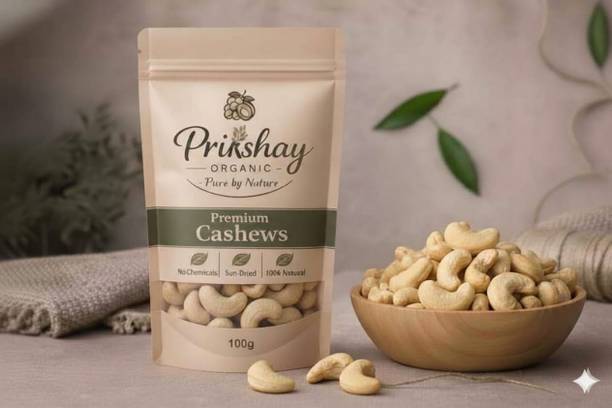 Prikshay Organics Premium Cashews 100gm Cashews